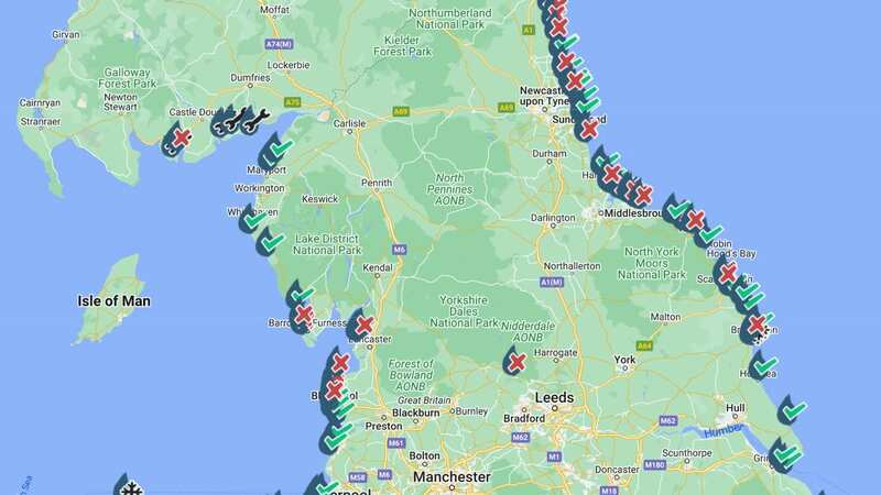 Brits have been told to avoid 83 beaches across the country due to sewage (Image: SAS)