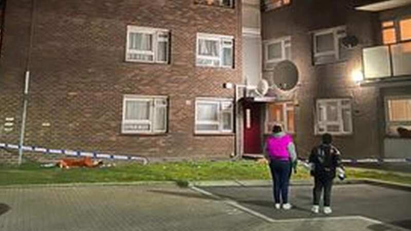 The scene of the horror incident in Sunbury, Surrey