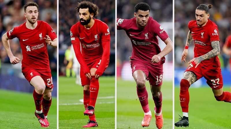 Diogo Jota, Mo Salah, Cody Gakpo and Darwin Nunez all started for Liverpool in Madrid (Image: GETTY)