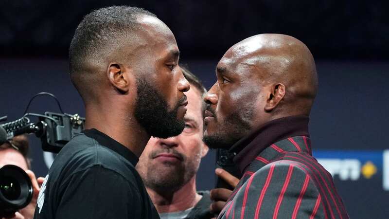 Leon Edwards and Kamaru Usman have intense staredown before UFC title fight