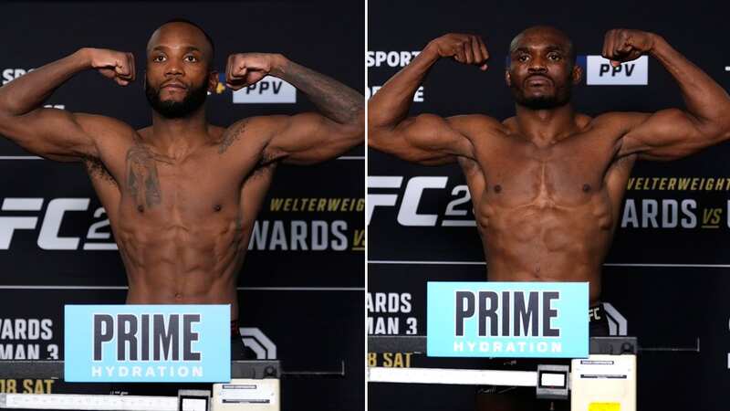 Leon Edwards and Kamaru Usman both make weight for UFC title fight