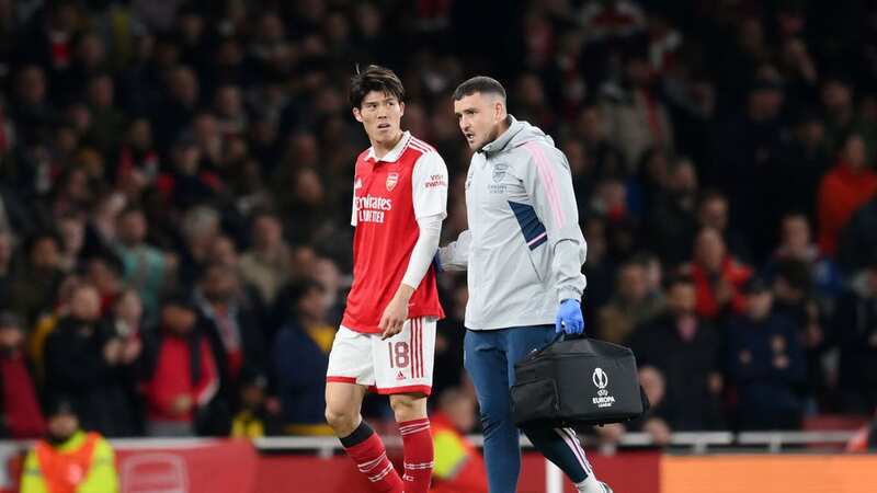 Takehiro Tomiyasu is out for the rest of the season (Image: GLYN KIRK/AFP via Getty Images)