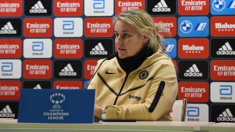 Emma Hayes saw her team claim a priceless 1-0 win over Lyon in the first leg (Image: Chelsea FC via Getty Images)