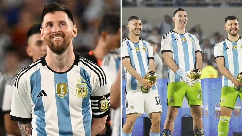 Lionel Messi was pictured singing an anti-France song (Image: TyC Sports)