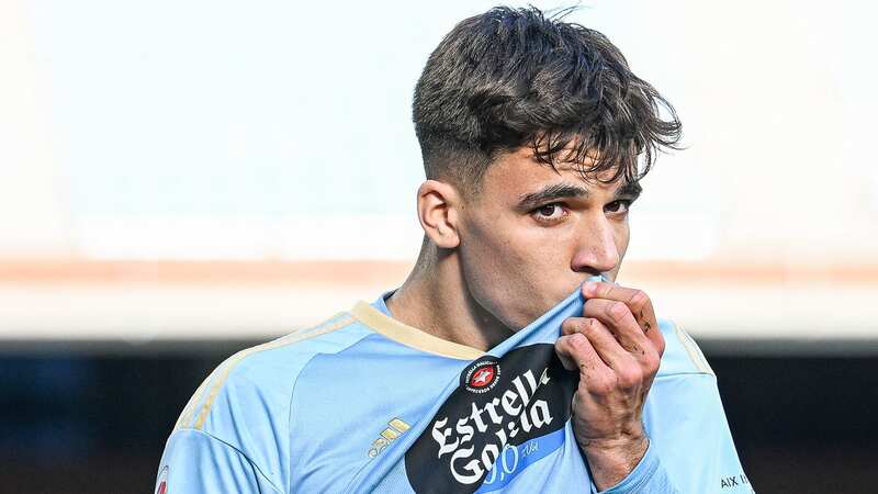 Veiga will cost around £35million and United lead the chase, having sent scouts to watch him six times this season (Image: Getty Images)