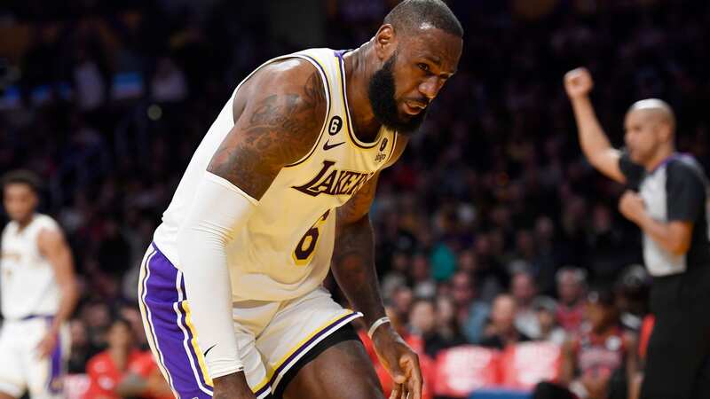 LeBron James made his return on Sunday night .(Photo by Kevork Djansezian/Getty Images)
