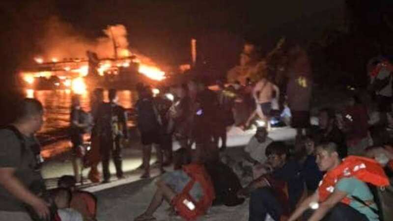 The ferry was carrying 250 passengers at the time (Image: Uncredited/AP/REX/Shutterstock)
