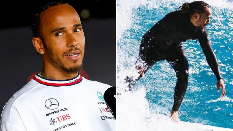 Lewis Hamilton came a little closer to a shark than he would have liked (Image: HOCH ZWEI/picture-alliance/dpa/AP Images)
