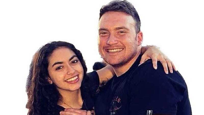 Tragic Caleb Gore pictured with his wife, who is three months pregnant (Image: Facebook/Tim Gore)