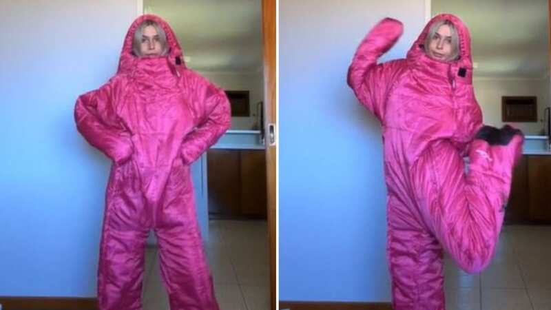 Shoppers are amazed by the pink sleeping bag onesie (Image: TikTok)