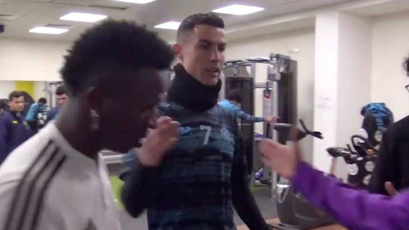 Vinicius Junior and Cristiano Ronaldo met in January ahead of a friendly in Saudi Arabia