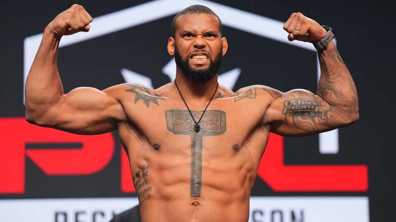 2023 PFL 1 Ceremonial Weigh-In at The Theater at Virgin Hotels in Las Vegas, Nevada, Friday, March 31, 2023. (Cooper Neill / PFL)