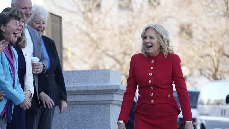 First lady Jill Biden greets Colorado lawmakers during the first stop of her four-state tour (Image: David Zalubowski/AP/REX/Shutterstock)