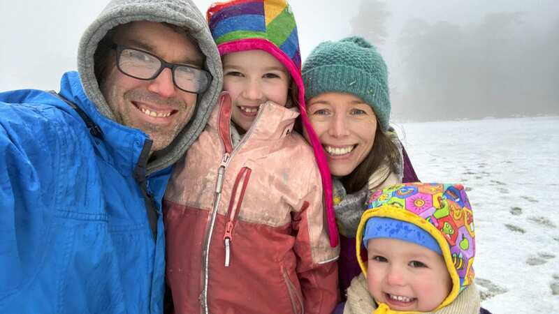 Mabel in hospital after she was diagnosed with leukaemia (Image: Brain Tumour Research / SWNS)