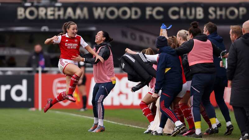 Katie McCabe after scoring the winner against Man City