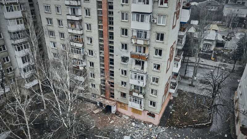 Fierce fighting has taken place n the city in eastern Ukraine (Image: Libkos/AP/REX/Shutterstock)