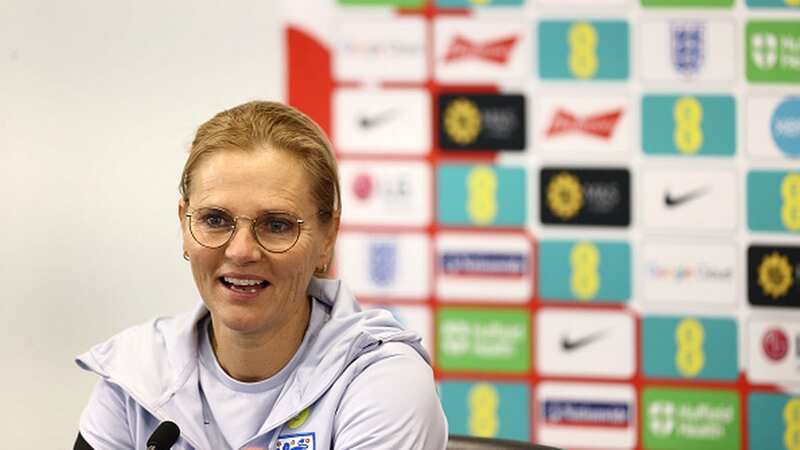 Sarina Wiegman speaks to the media during a press conference