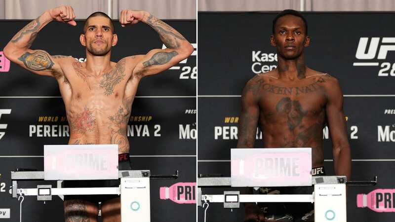 Israel Adesanya makes statement at UFC 287 weigh-in for Alex Pereira rematch