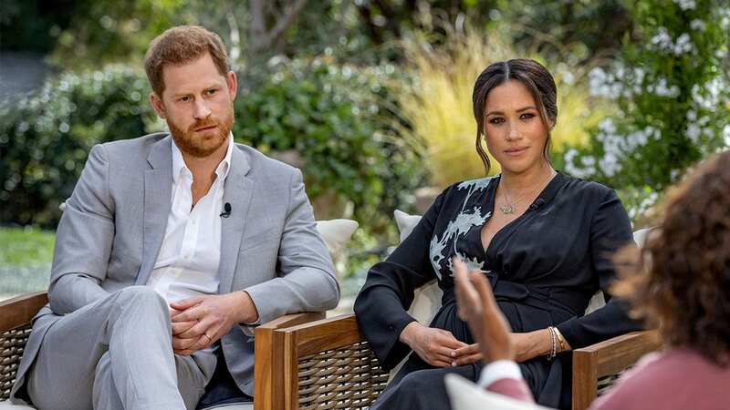 Prince Harry and Meghan, The Duke and Duchess of Sussex with Oprah Winfrey