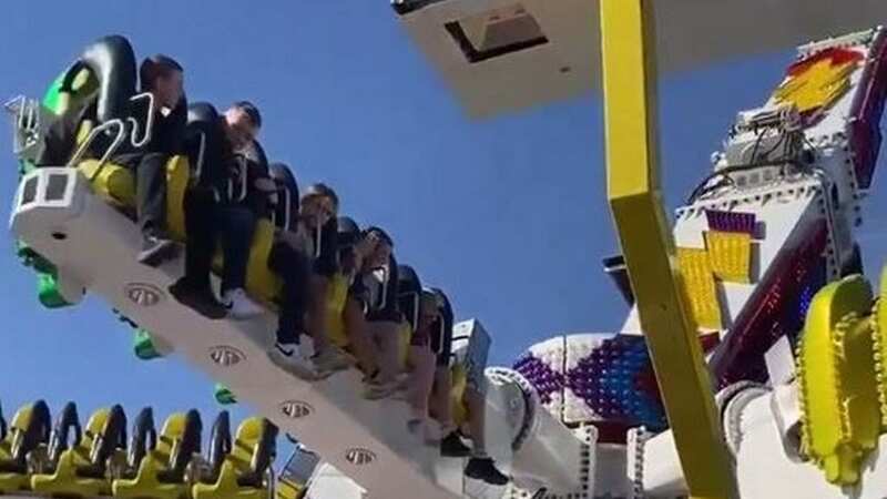 Riders were left stuck on the Barry Island Pleasure Park in the Vale of Glamorgan, Wales on Good Friday (Image: Nick Linsey/Wales Online)