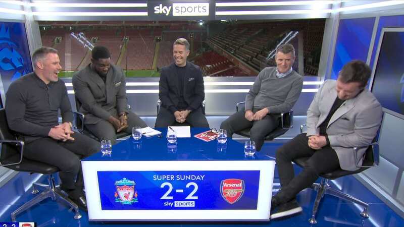 Roy Keane made his colleagues laugh with a line on Andy Robertson (Image: Sky Sports)