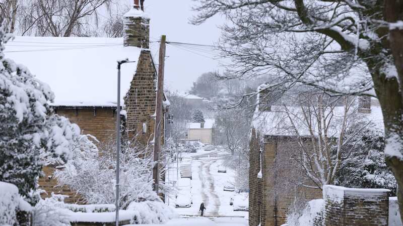 Snow in Bradford, England on March 10 this year (Image: Getty Images)