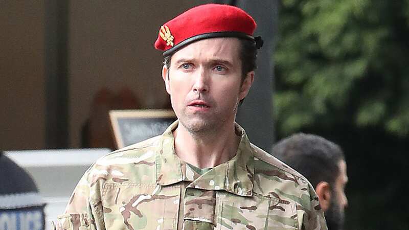 A Hollyoaks star looked completely different as he was spotted on set of a new drama (Image: Eamonn and James Clarke)