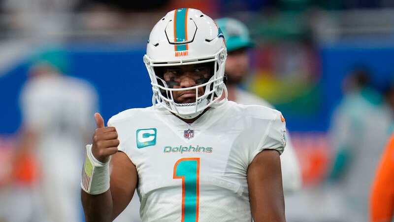 Tua Tagovailoa is rocking a new look with a moustache as he steps up his preparation for the new season with the Miami Dolphins (Image: @DavidFurones_ / Twitter)