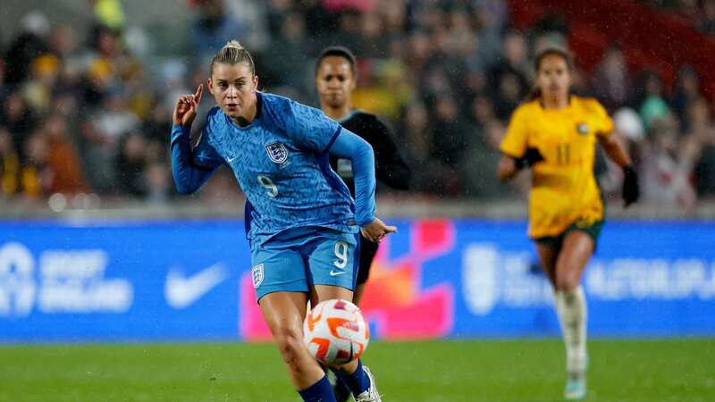 Alessia Russo in action against the Aussies