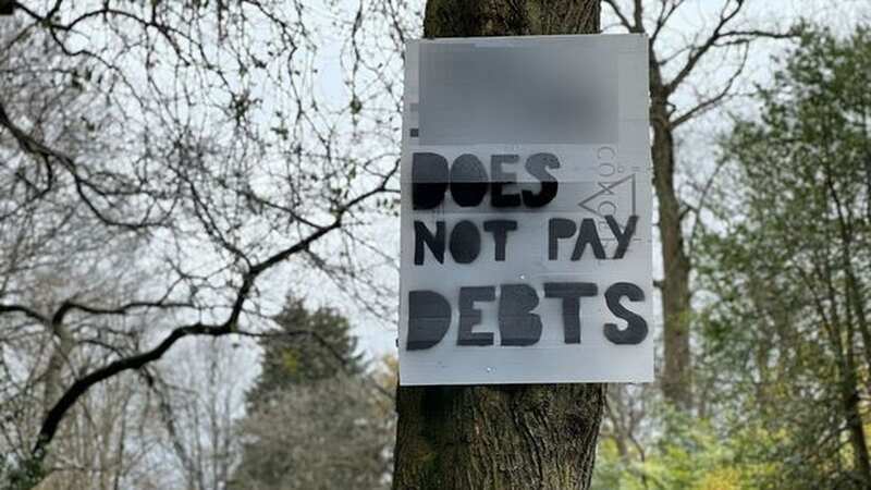 Eight signs were put up around the estate