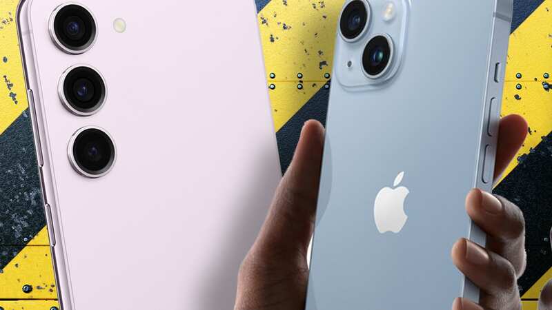 Samsung Galaxy S23 v iPhone 14 (Image: SAMSUNG • APPLE • GETTY)