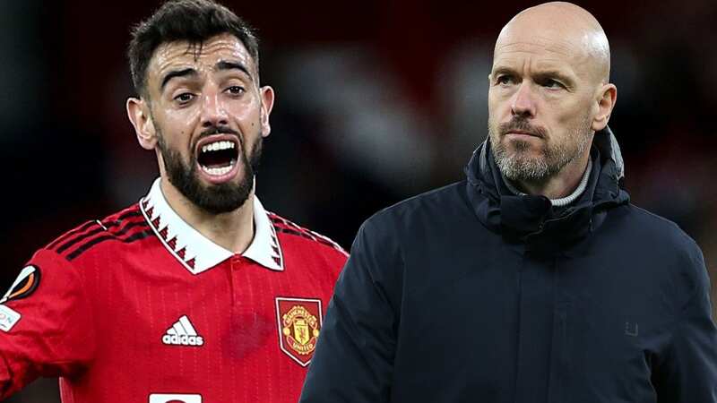 Erik ten Hag left frustrated as Bruno Fernandes joins Lionel Messi