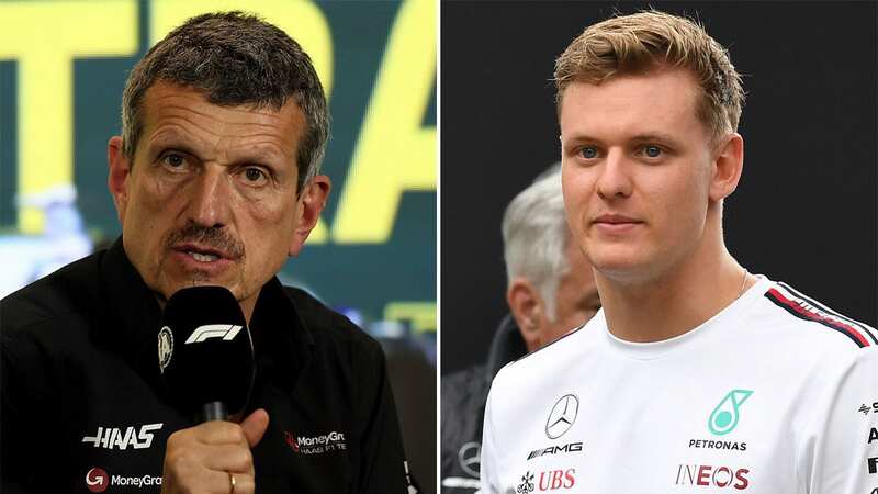 Mick Schumacher with Haas team principal Guenther Steiner (Image: ANDREJ ISAKOVIC/AFP via Getty Images)