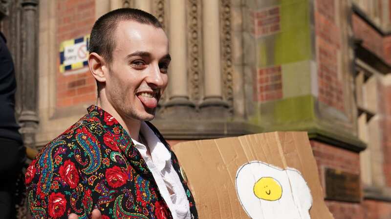 Student Patrick Thelwell arrives at York Magistrates