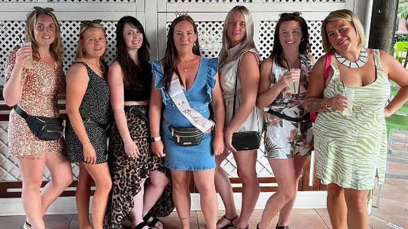 Sam Woodcock began noticing something was wrong after getting stomach pain on her hen do in Magaluf (Image: Woodcock family submission)