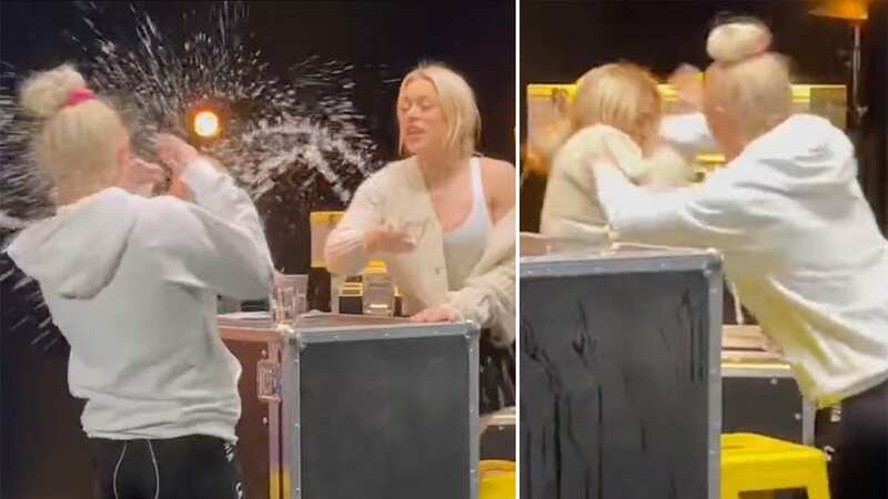 OnlyFans star Elle Brooke throws water at rival to spark brawl during face-off