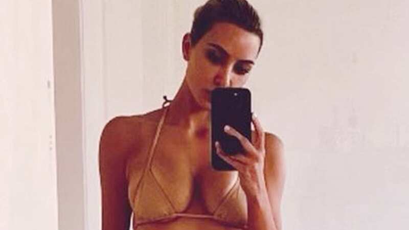 Kim posed in a pic