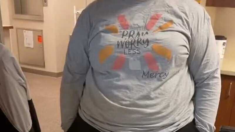 The incensed delivery driver confronted the customer about their missing food lie (Image: @yungtuci/Tiktok)