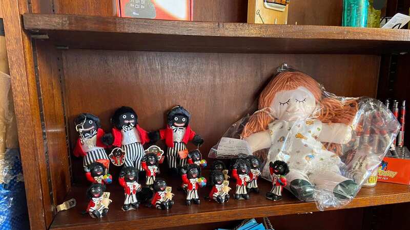 Golly dolls on sale at the Old Manor Cafe in Great Yarmouth, Norfolk (Image: Great Yarmouth Mercury / SWNS)