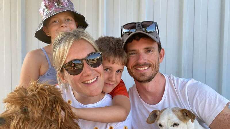 Emily and Wayne Wolstenholme are pictured with their children and dogs (Image: Emily Wolstenholme / SWNS)