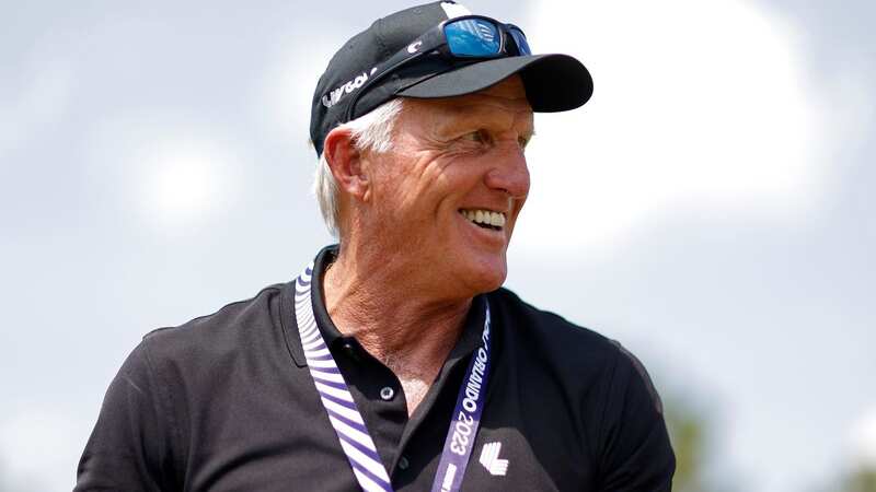 Greg Norman looks on during day three of the LIV Golf Invitational - Orlando earlier this month (Photo by Mike Ehrmann/Getty Images)