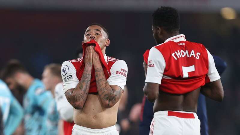 Martin Odegaard looks on dejected at the final whistle as Arsenal drop two points (Image: Offside via Getty Images)