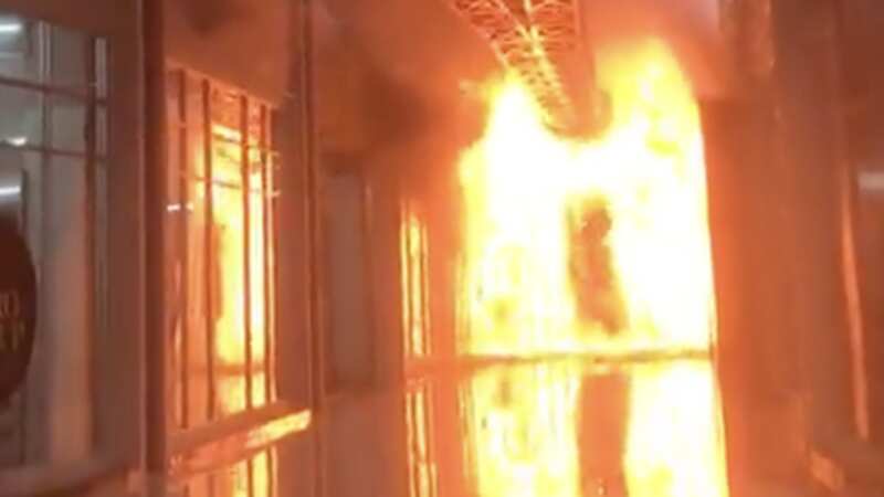 Shoppers trapped by raging inferno after mall goes up in flames