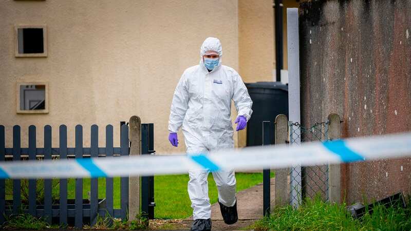 Police at the scene in the Penhill area of Swindon (Image: Daniel Jae Webb / SWNS)