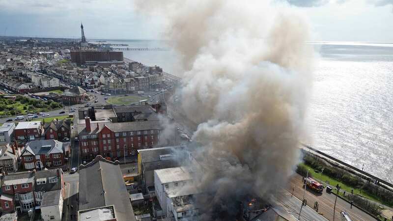 Fire at the New Hacketts Hotel, Blackpool (Image: Dave nelson)