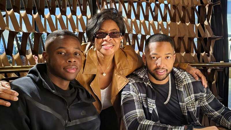 Lydia Mujuru with her sons Damien and Sean (Image: Lydia Mujuru / SWNS)