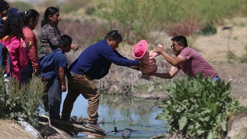 The Biden administration hopes new detention centres will slow down the number of people trying to enter the country, but the policy has its critics (Image: Getty Images)