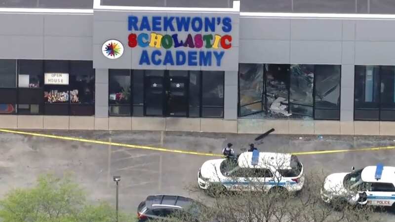 The car crashed into a busy child day care centre (Image: ABC 7)