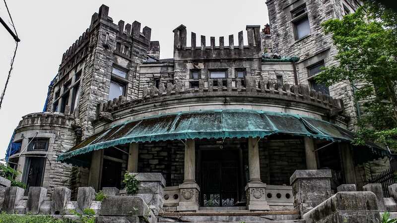A covered patio area at the abandoned mansion (Image: mediadrumimages/Leland Kent)