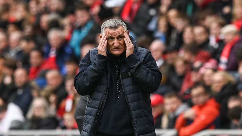 Tony Mowbray suffered a hamstring injury during Sunderland